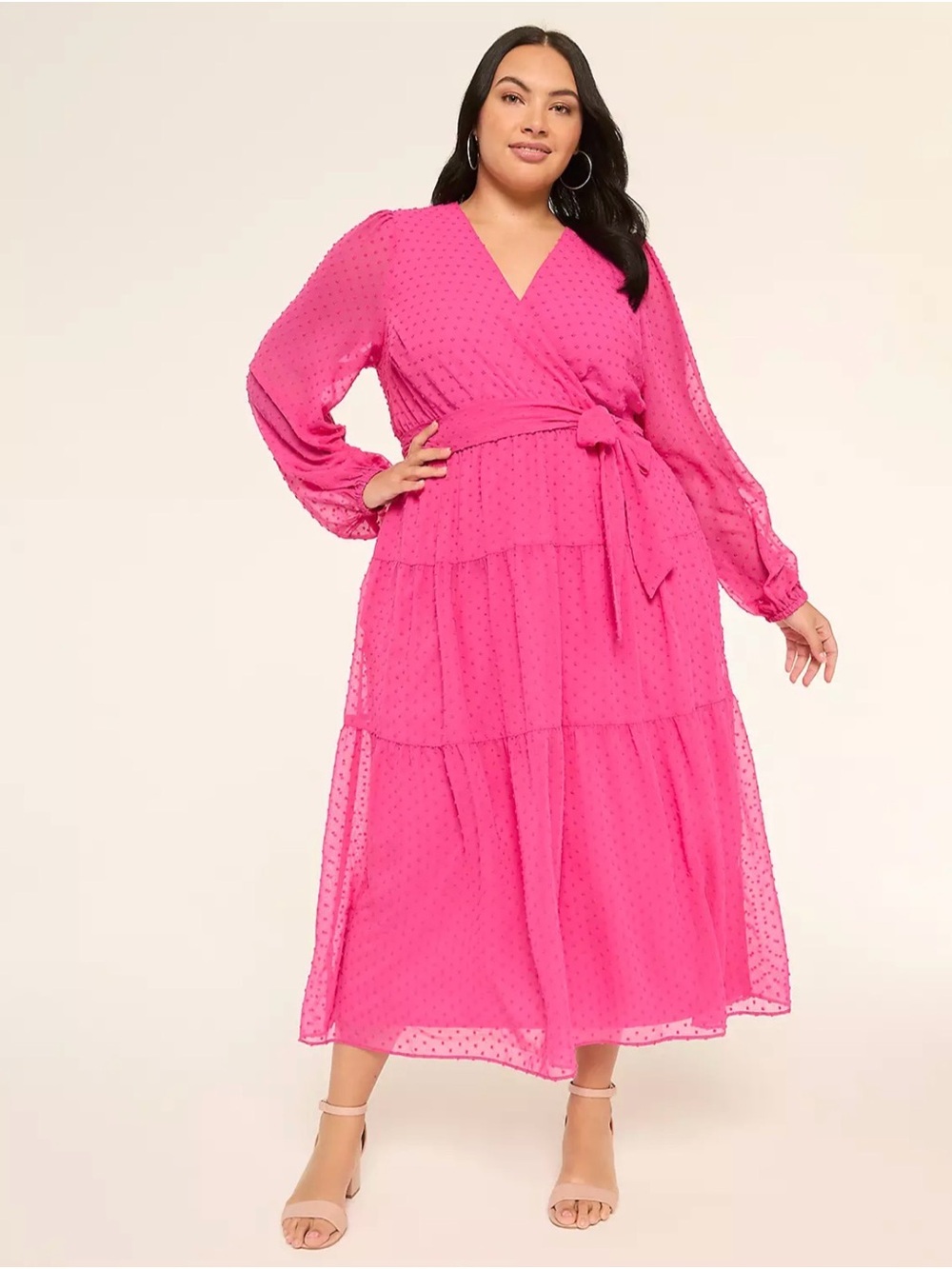 Lane Bryant Long-Sleeve Surplice-Neck Maxi Dress NWT